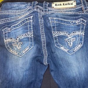 Authentic gently worn/ like new  Rock Revival denim jeans